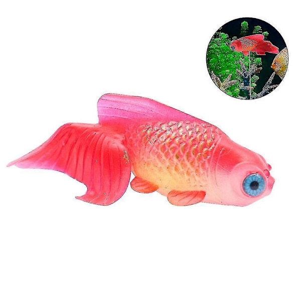 Silikon Konstgjord Fisk Akvarium Dekoration Hög Simulering Livsliknande Flytande Falsk Betta Fisk Tank Ornament