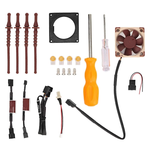 Fläkt 3D-utskriftsfäste Kit Effektiv Värmeavledning Spelkonsol Kylfläktfäste Kit för Gamecube Noctua Svart