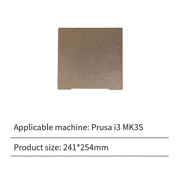 Byggplatta PEI-ark 241x254MM Dubbelsidig Fjäderstålplåt för Prusa I3 MK3/MK3S/MK4 3D-skrivartillbehör