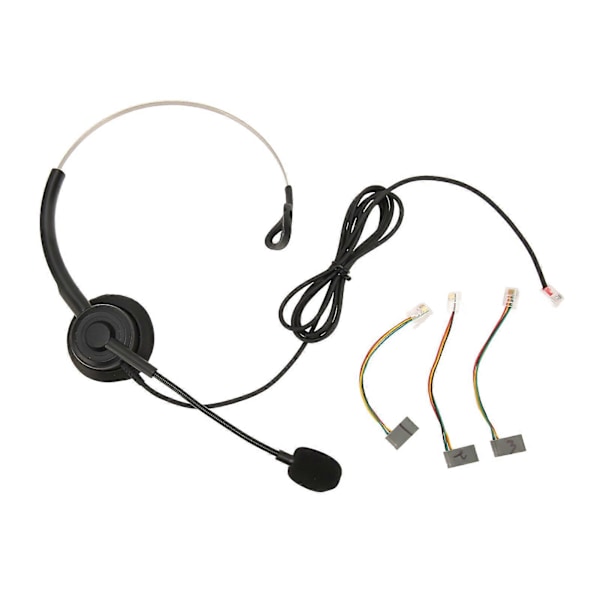 Telefonheadset Enkelt Øre Professionel Støjreducerende Justerbar Ledningsforbundet Telefonheadset til Call Center Kundeservice