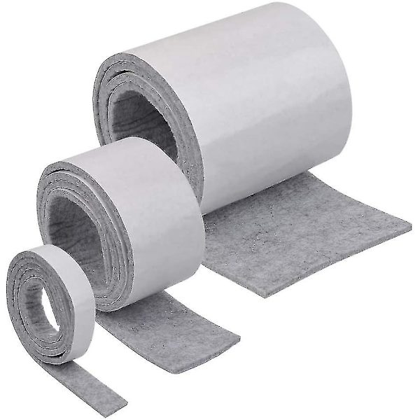 Pakke med 3 Filttæpper Selvklæbende Filtskøjter, 2 Cm / 5 Cm / 10 Cm Klæbende Filt