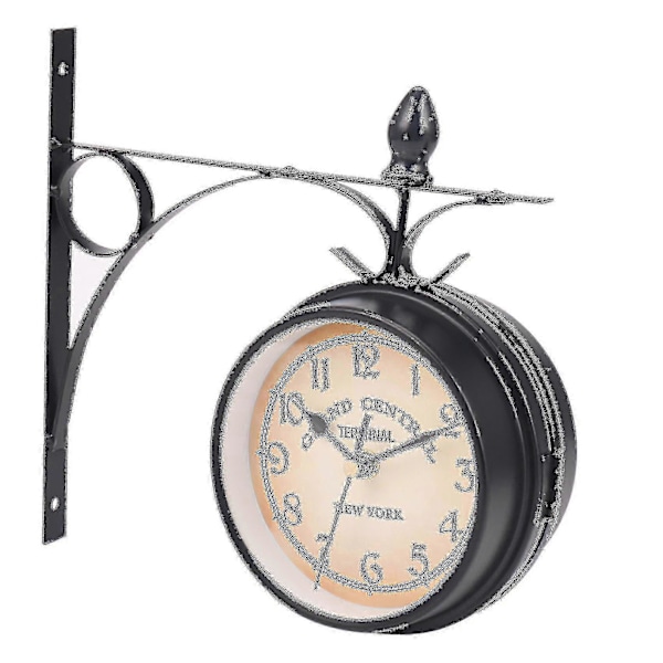 European-style Double-sided Wall Clock Classic Clocks Monochrome X