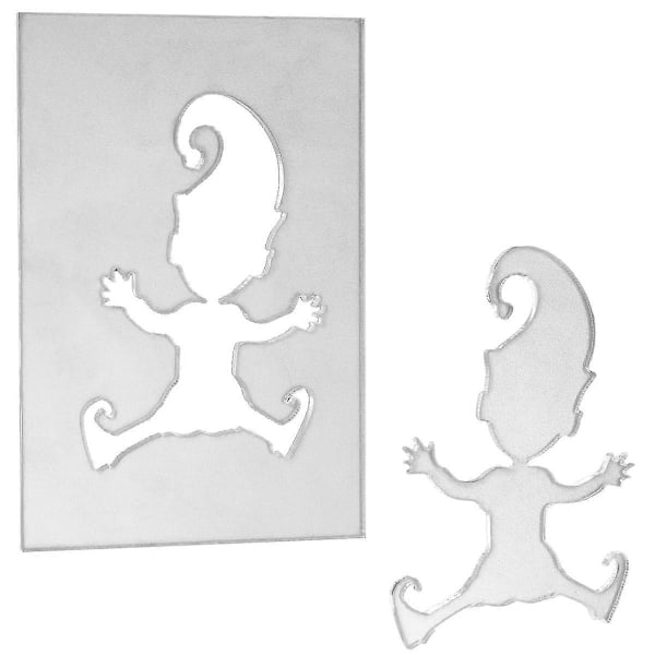 Tonttu Stencil Jäljet Jälkimalli Ikkunakoristeet Mini Tonttu Stencil Jäljet Tonttu Oven Tarvikkeet