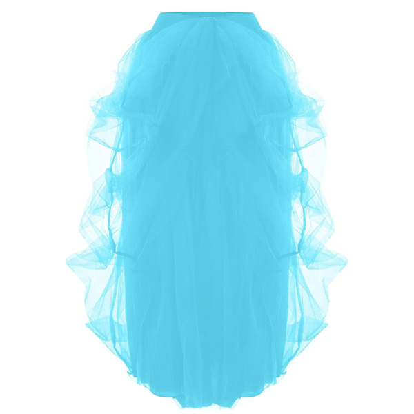 Kvindeskjole Kvinders Tulle Lang Skørt Høj Talje Ruffle Gulvlængde Bryllup Puffy Maxi Skørter Kvinders Skørter