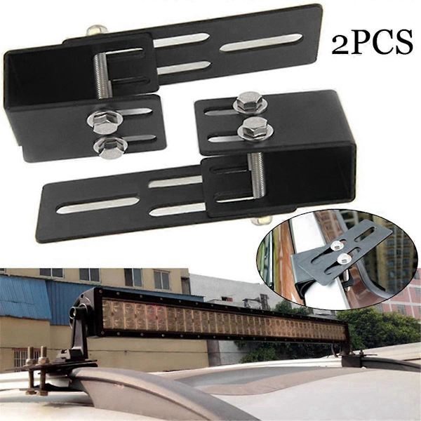 2-pack Universal LED Ljusramp Takräcke Monteringsfäste Borrfri Installation för SUV & Offroadfordon