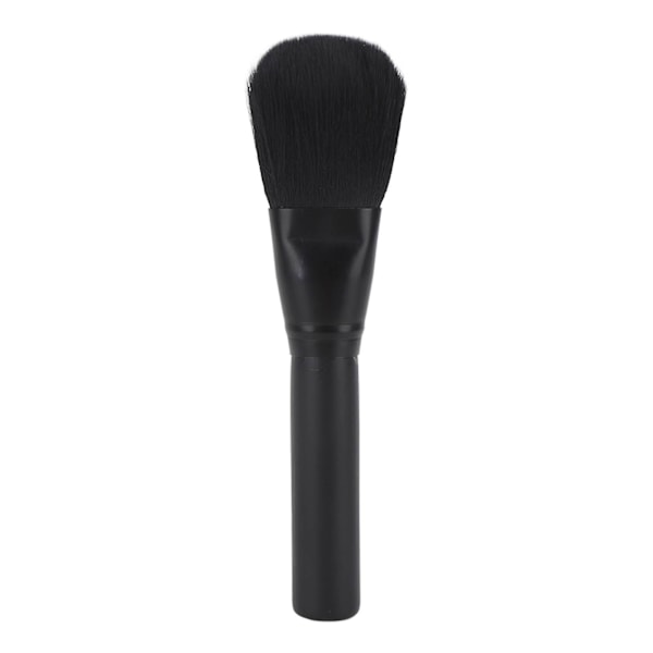 Stor Svart Fluffig Platt Topp Pudermakeupborste för Foundation och Rouge