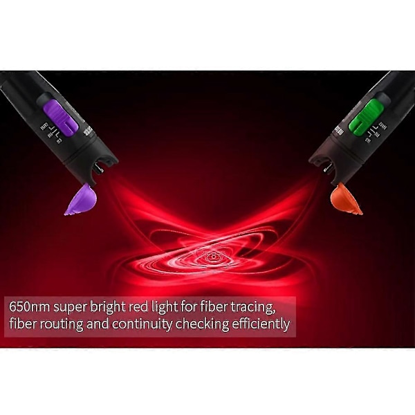 30MW 30KM Visuell Feilfinner Fiberlys Tester VFL Optisk Kabel med Single Mode Hann til LC Hunn