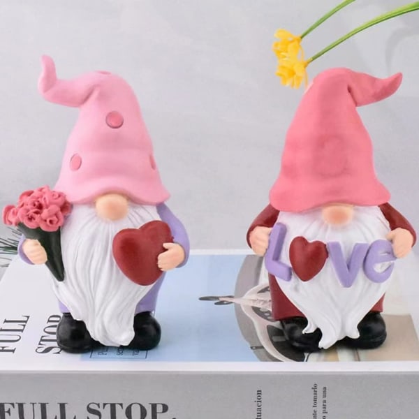 Valentinsdag Gnome Form, Gnome Candle Mold Ladies