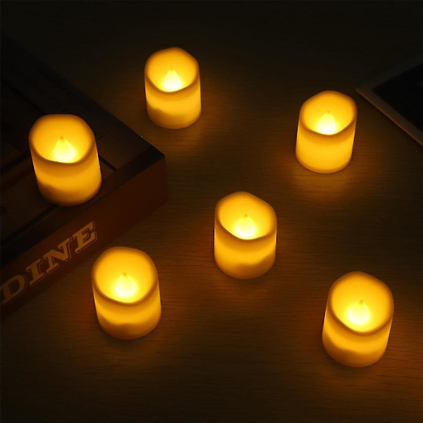 24 st Flameless LED-ljus Önskeljus Varmvitt Flameless Ljus Juldekoration Ljus
