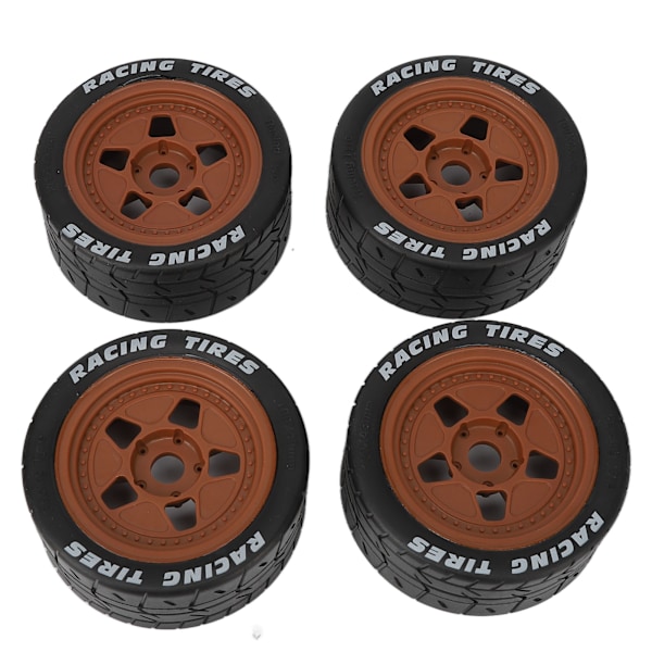 4PCS 1/7 RC Car Tires Black and Coffee RC Car Rubber Tires Set for ARRMA for INFRACTION for FELONY Flat Sports Car