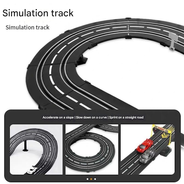 Vägbanespår racing leksak för barn dubbel stor bana 8-10 år gammal pojke elektrisk fjärrstyrd bil