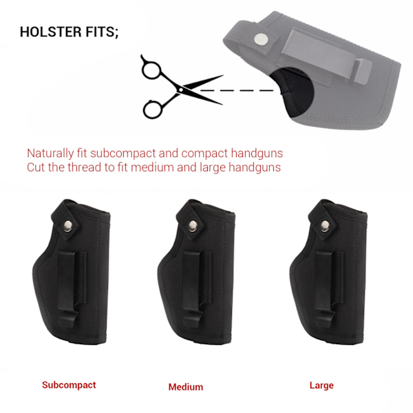 Skjult bæring hylster midje pistol elastisk holder for pistoler