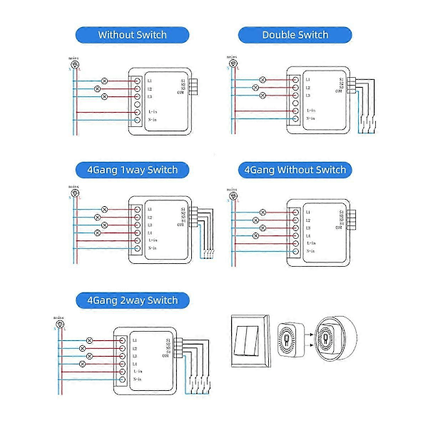 2-vejs On/Off Switch Graffiti Smart ZigBee Smart 2-vejs On/Off Switch Mini Skjult Boks Switch