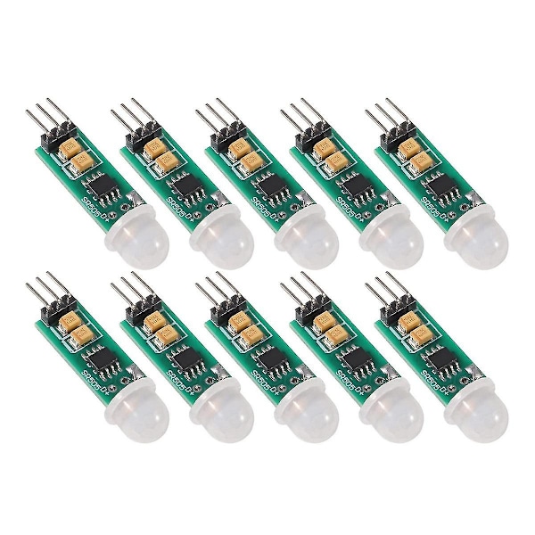 10 st -sr505 Justera Ir Pyroelektrisk Infraröd Mini Pir Modul Rörelse Sensor Detektor Modul För