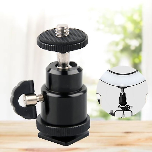 Standard 1/4 Skruvport Kulhuvud Bekvämt Panoramiskt Metall 360 Grader Svängbart Stativadapter för Kamera JIKAIX