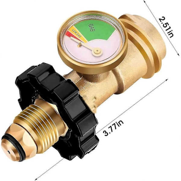 Pol Propan Gasmätare Tank Inbyggd Läcksensor, Propan Bränsletank Mätare Propan Tank Mätare Nivåindikator Propan Gas Mätare Tryckmätare C