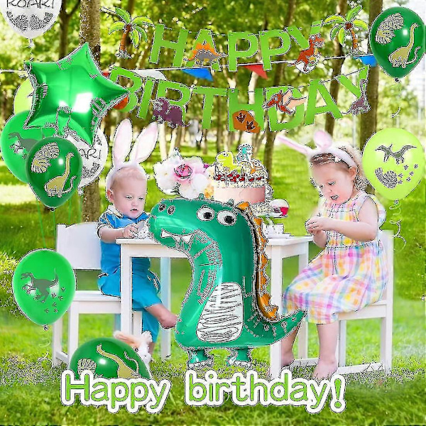 Ballong Dekoration för 3-årsdag, Dinosaurie Tema, 3-årsdag Dekoration, Pojkar, Dino Ballonger, 3-årsdag Dekoration, Dinosaurie