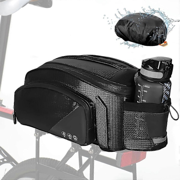 Cykeltasker til bagagebærer, 12L Bagagebærertaske, Vandtæt & Reflekterende Cykeltaske, 50% Tilbud