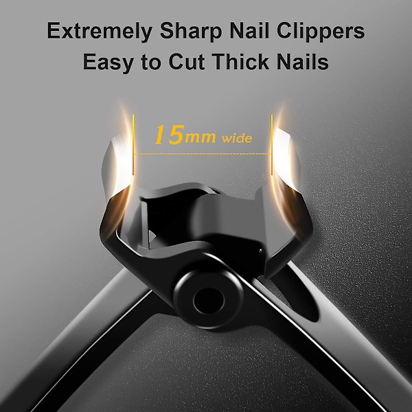 Nail Clippers For Thick Nails-Wide Jaw Opening Oversized Nail Clippers