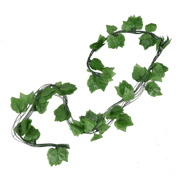 Simuleret Vinstokblad Rattan Genanvendelig Kunstig Grøn Plante Vinstokblad til Loft Havegynge Dekorativ