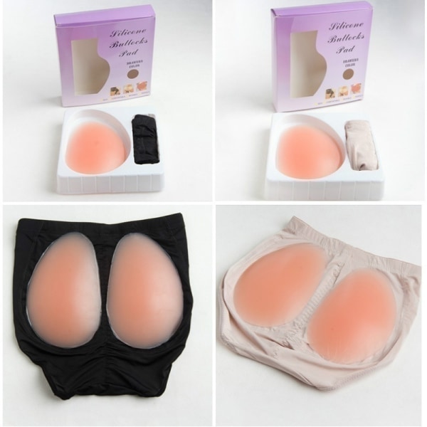 Silikon Pad Enhancer Fake Ass Truse Hip Butt Lifter Beige Only 2pcs silicone padded