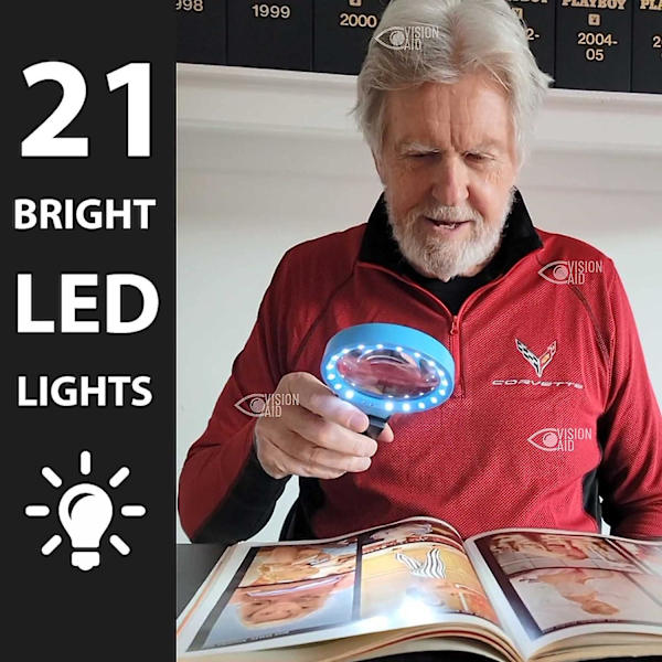25x Håndfri Forstørrelsesglas Med 21 LED-lys Til Mønter Smykker Håndværk Hobby 40x Lupe Håndholdt Eller Bordstativ Forstørrelsesglas Til Seniorer Læsning Wa