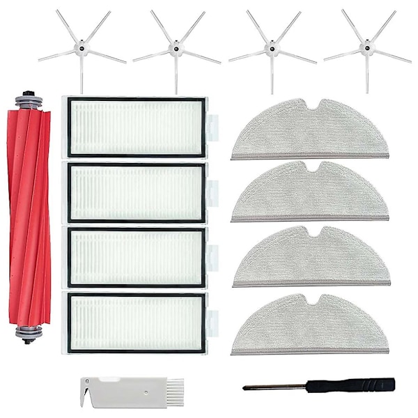 Reservedeler for Q7 Max, Q7 Max+, Q7 Plus, T8 robotstøvsuger - Hovedsidebørste, HEPA-filter, M