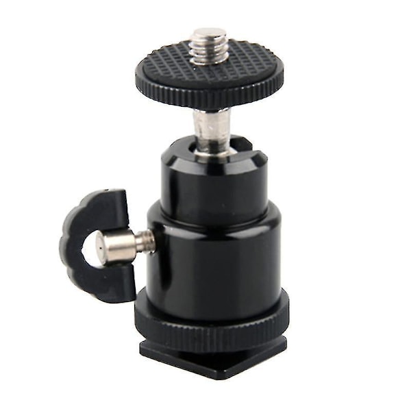 Standard 1/4 Skruvport Kulhuvud Bekvämt Panoramiskt Metall 360 Grader Svängbart Stativadapter för Kamera JIKAIX
