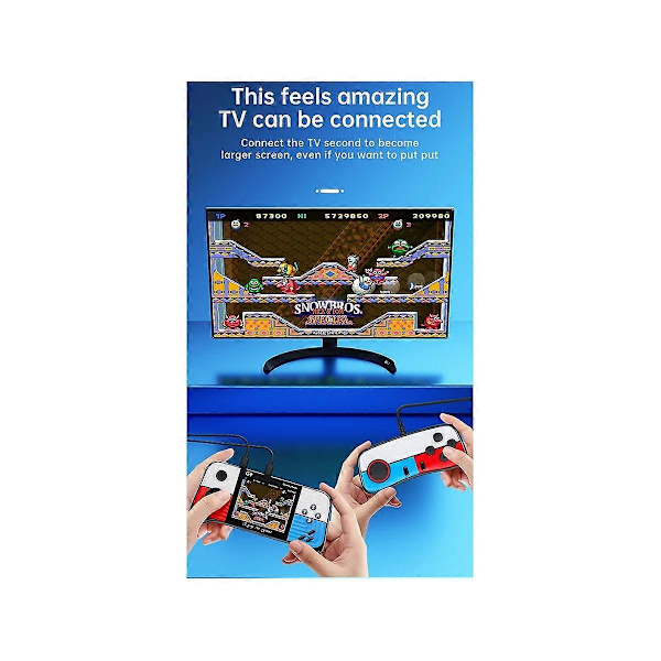 G9 Konsol + 2 Håndtag 3,0 Tommer Spilcontroller Indbygget 666 Spil Spillere Controller Støtte til Tilslutning af TV