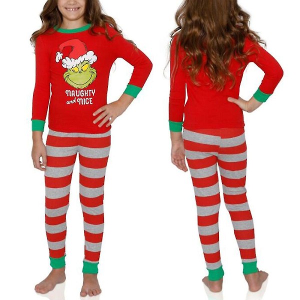 Jul Familie Matchende Børn Piger The Grinch Pyjamas Sæt Xmas Nightwear_m 140