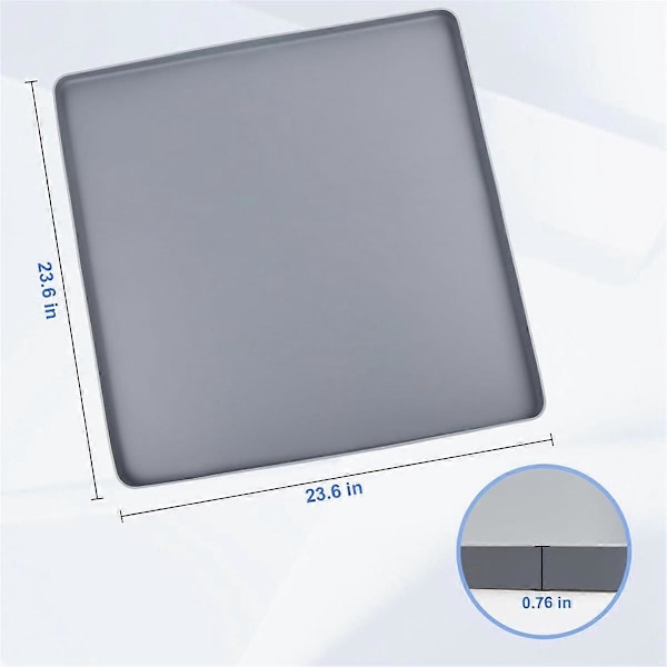 Skyddsmatta i silikongummi för tvättmaskin och torktumlare 60 x 60 cm för tvättmaskin och torktumlare - Anti-
