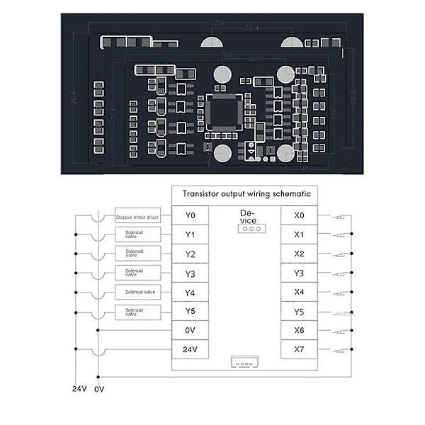 FX1N-10MT PLC Industriell Kontrollkort PLC Modul Analog Inngang / Utgang med Skinneforsinkelsesrelé