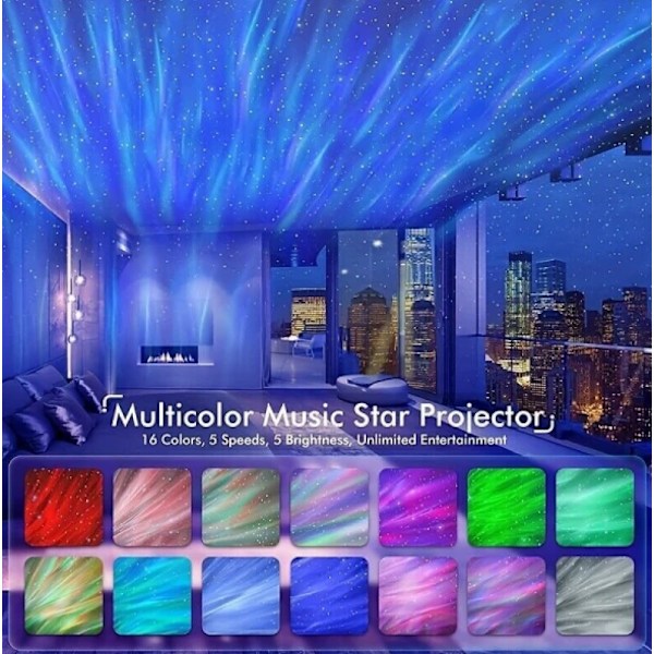 Nordlys Melkeveisprosjektor Aurora-projektor nattlys