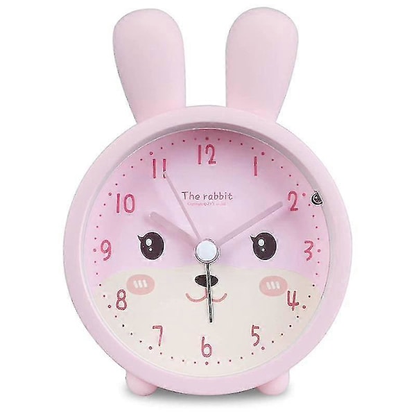 Children'S Alarm Clock for Girls Without Ticking,Rabbit Children'S Alarm Clock Silent Alarm Clock w-Yvan