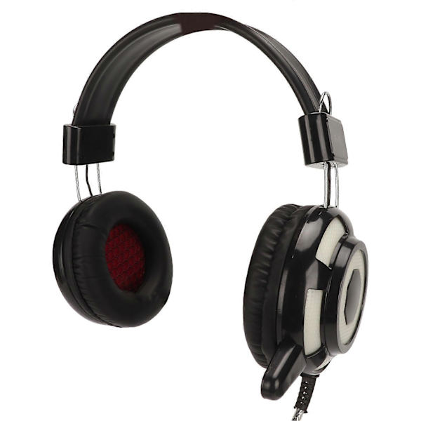 Spelheadset med dubbla 3,5 mm och USB-gränssnitt, justerbar volym, stereohörlurar för PC-spel för PS4 PC Laptop