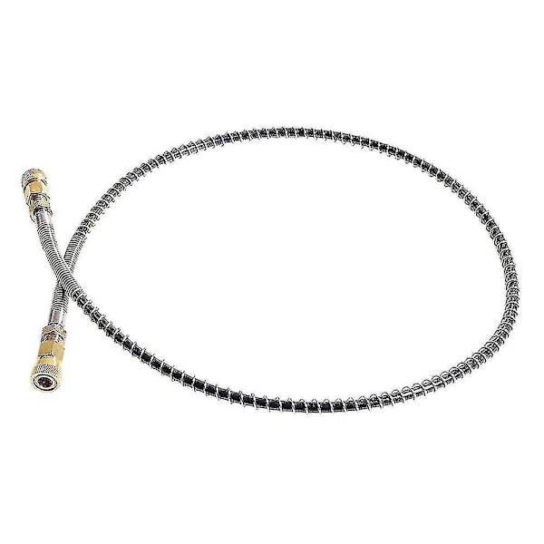 Højtrykslange med fjederindpakning 100 cm lang Pcp Pneumatik Luftpåfyldningspumpe Nylon Sort Slange