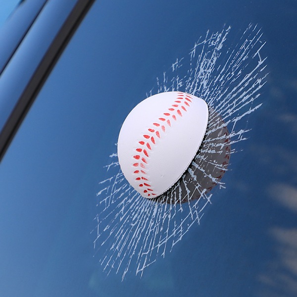 Bil 3D Stereo Bold Dekorationssticker til Vindue Baseball