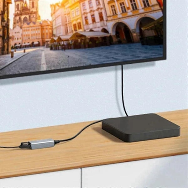 Type-C til Ethernet Adapter Type-C til RJ45 Interface Converter til Alle Typer Laptops Sølv