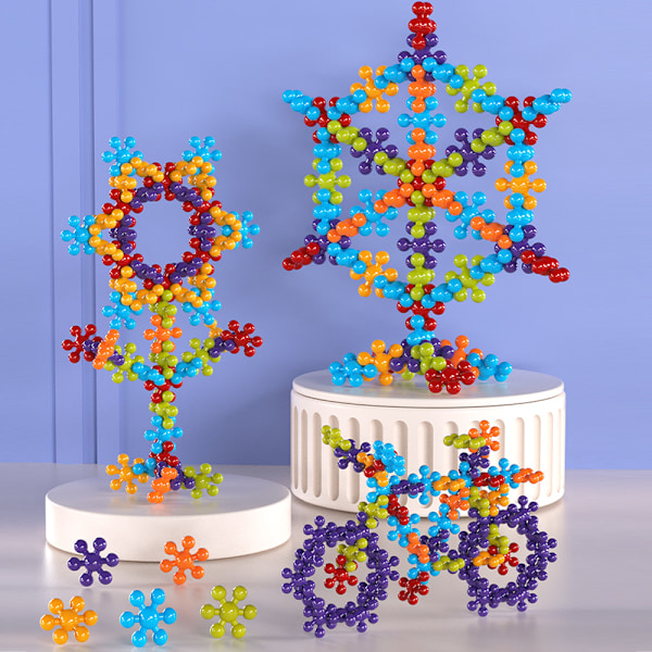 40 stk. Plommeblomst byggeklosser er egnet for 3-6 år gamle puslespill tidlig utdanning byggeklossleker 40PCS