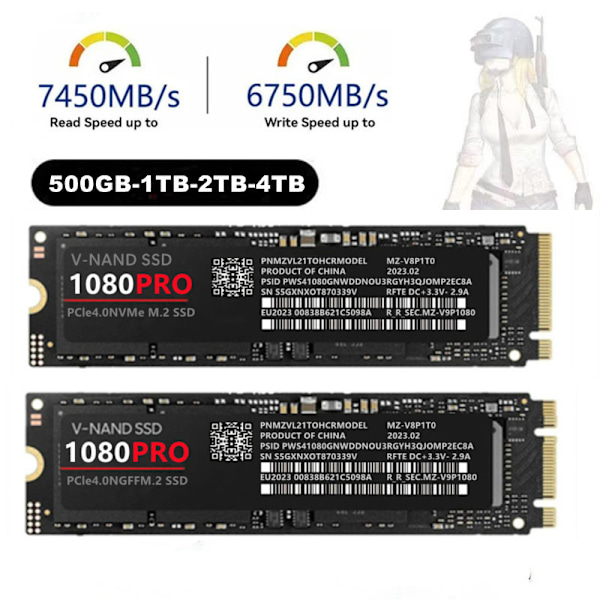 Computer indbygget 1080PRO M.2 solid state drive SSD 1TB2TB 4TB PCIe 4.0NVMe 2TB Dual port