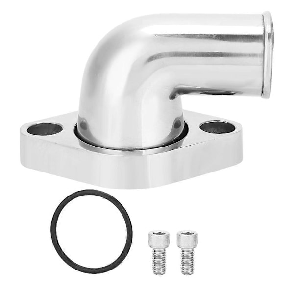 Polerad Metall 90° Svängbar Vattenhals Passar för SB BB Chevy 327 350 454 396