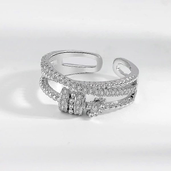 Nhxp Till Min Dotter - Fidget Ring, Ångest Ring För Kvinnor, Ångest Ring Med Pärlor Spinner För Kvinnor Flickor (silver)