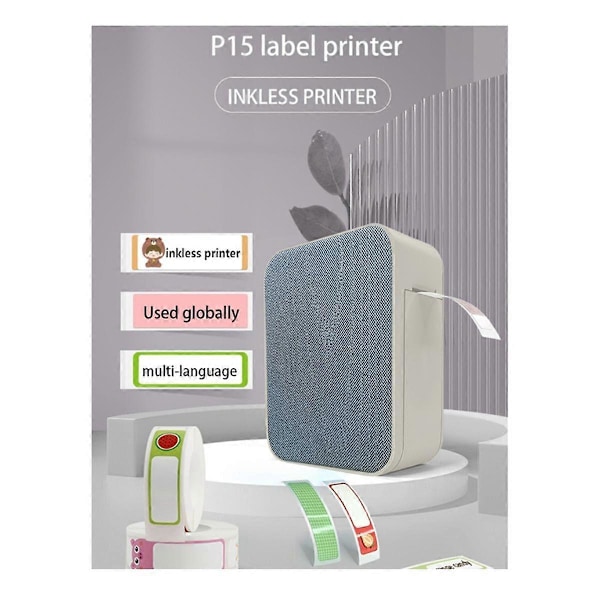 P15 Termisk Printer Bluetooth Stregkode Label Maker til Kontor Kommerciel Lomme Mini DIY Bluetooth Printer