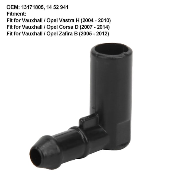Forrudevisker Slangekobling 13171805 Passer til Vauxhall Vastra H/corsa D/zafira B