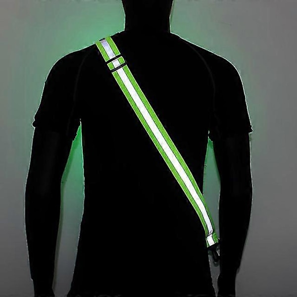 LED lysande axelrem USB utomhus nattlöpning lysande korsrem