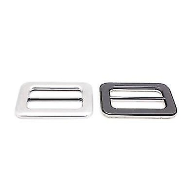 2 Tums Glidande Webband Rem Tri Glide Spännen Zink Legering Tri-glide Knappar Fästen 10st(silver)