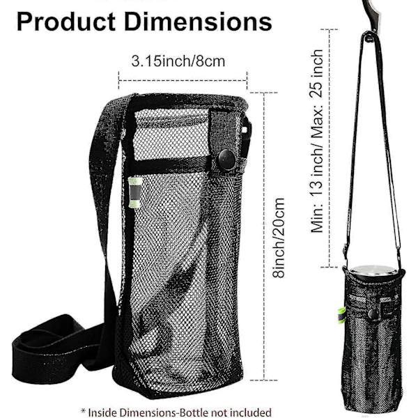 2-pack Vattenflaskhållare Vattenflaskebärare Med Justerbar Axelrem För Sport Vandring Camping