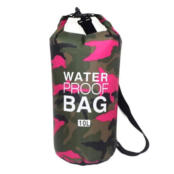 Vandtæt taske 10 L, camouflage - pink pink