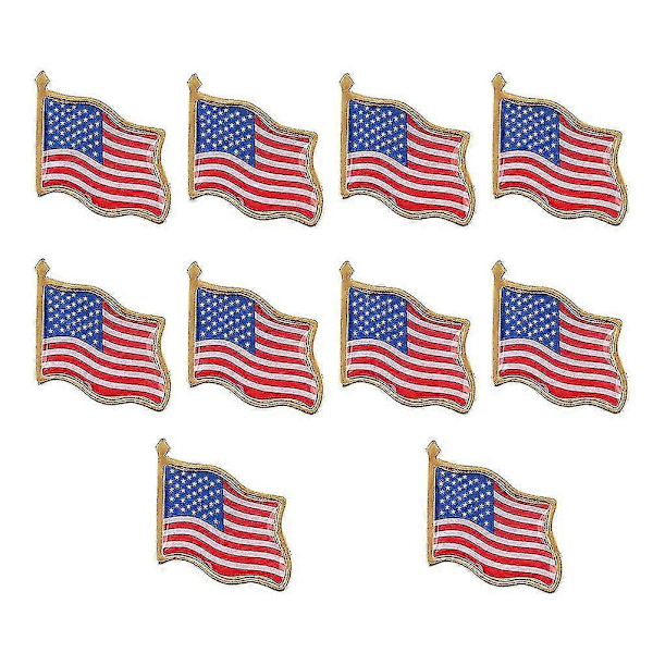 20 Pcs United States Badge Usa Flag Badge American Lapel Pin Flag Lapel Pin