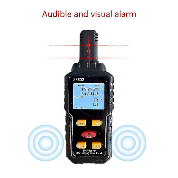 EMF Elektromagnetisk Strålingsdetektor 5-3500hz Dobbel Testmodus For Hjemmet